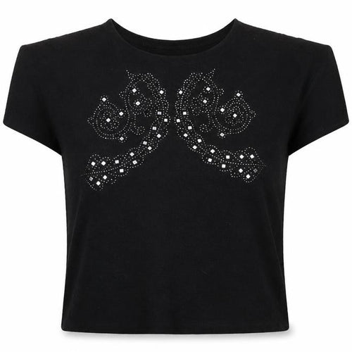 J. Stars Womens Black   Jersey T-Shirt Size L