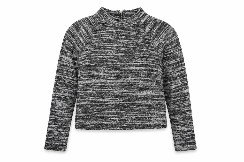 Front view of Marks & Spencer women’s grey jumper, size UK 12
