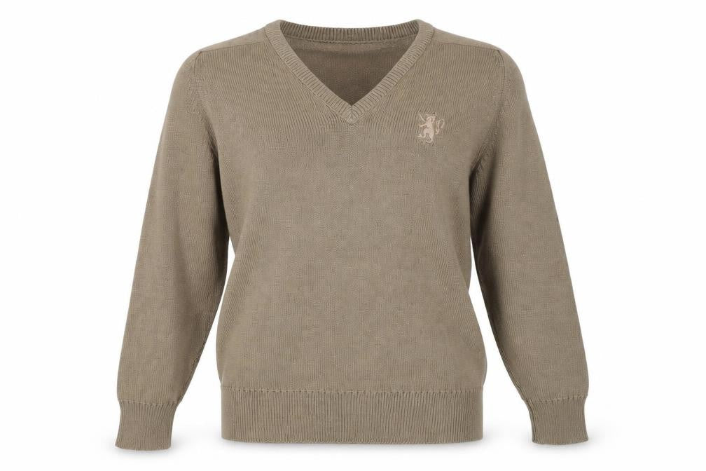 Front view of Hodges women’s brown jumper, size M