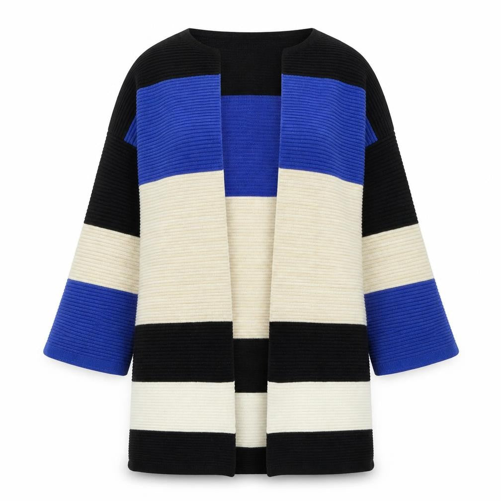 Front view of ESMARA women’s multicoloured striped jacket, size XS