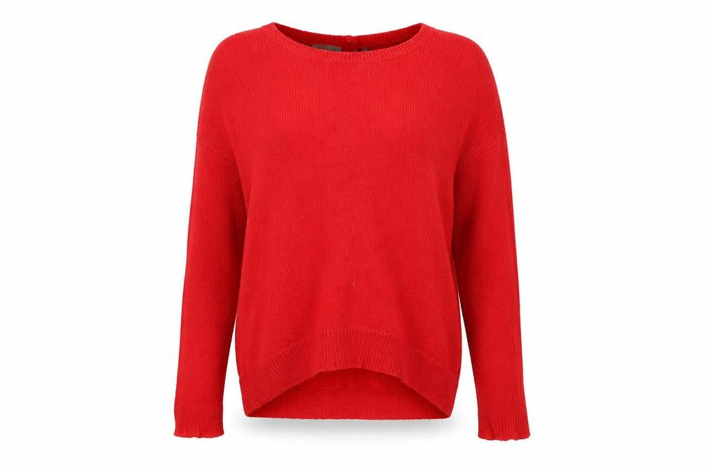 Front view of Vero Moda women’s red jumper, size S
