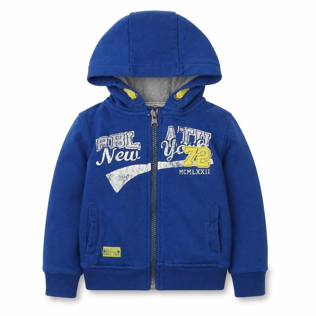 Front view of Rebel boys’ blue jumper, size 3, years