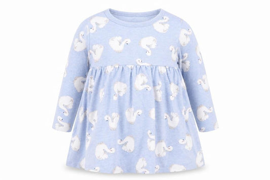 Front view of George Baby Blue Animal Print A-Line, size 12, Months