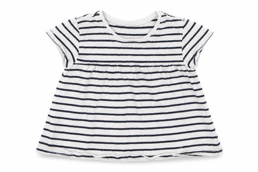 Front view of Next Baby White Striped A-Line, size 24, Months