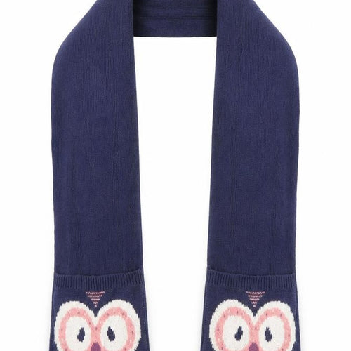 Preworn  Blue  Knit Scarf Scarves & Wraps One Size  - Owl Pockets