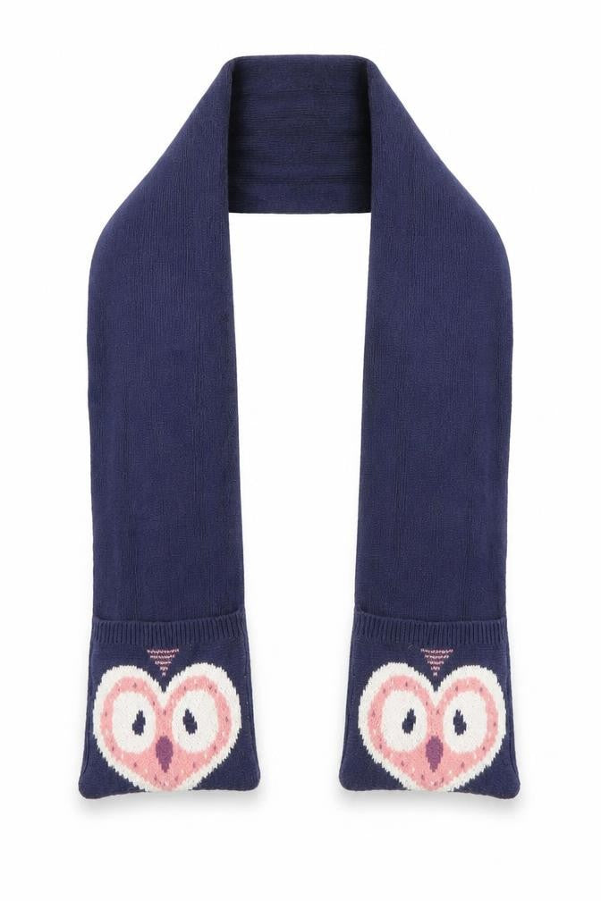 Preworn  Blue  Knit Scarf Scarves & Wraps One Size  - Owl Pockets