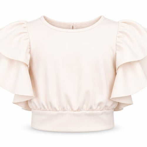 SheIn Girls Ivory   Cropped Blouse Size 10 Years