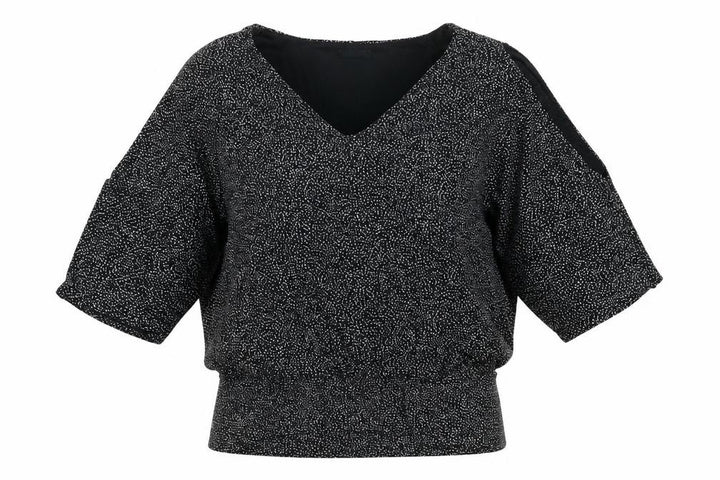 Roman Womens Black Basic T-Shirt Size 12