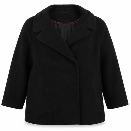 M&S Collection Womens Black   Overcoat Coat Size 14