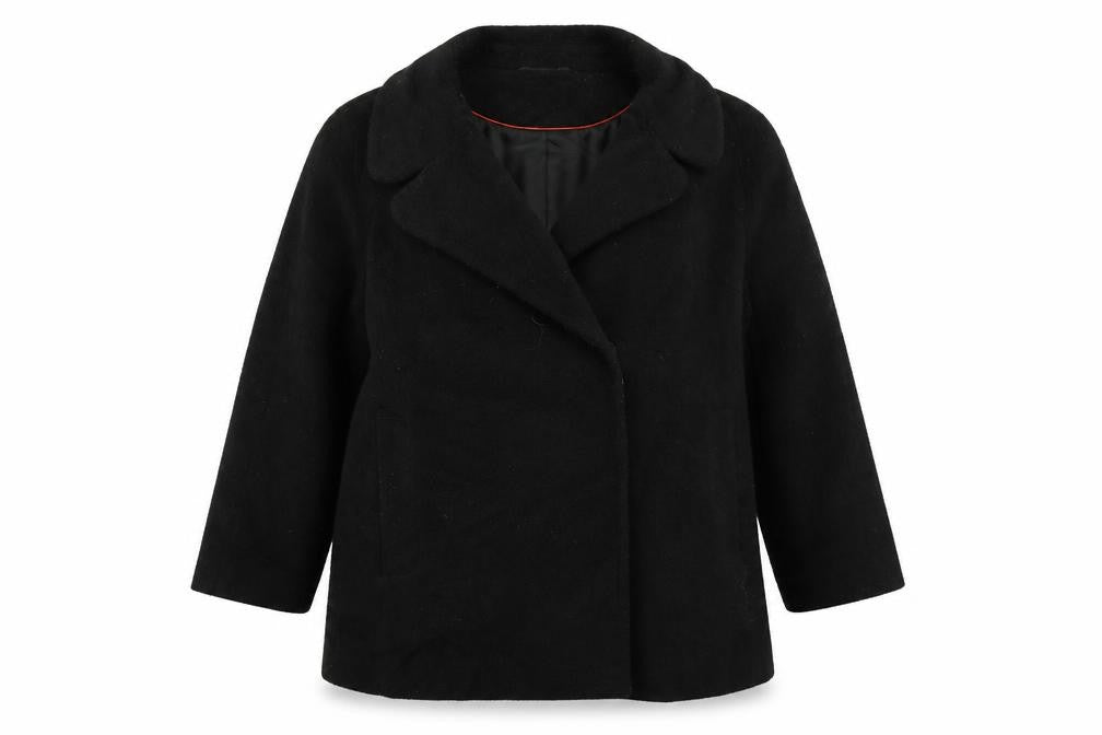 M&S Collection Womens Black   Overcoat Coat Size 14