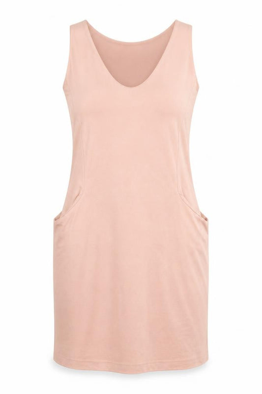 Front view of bora women’s pink a-line, size UK 12