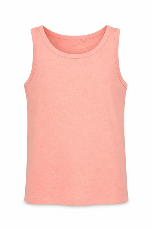 Front view of Next girls’ pink basic tank, size 8, years