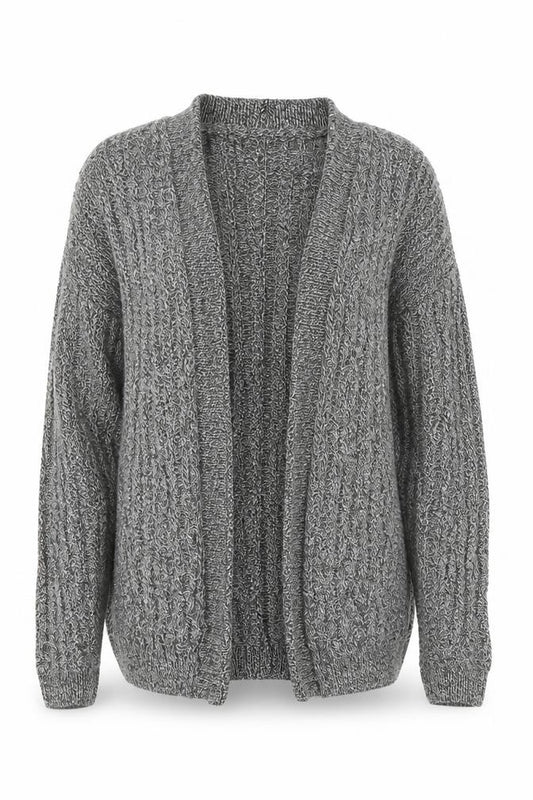 Front view of ASOS women’s grey cardigan jumper size 2xs