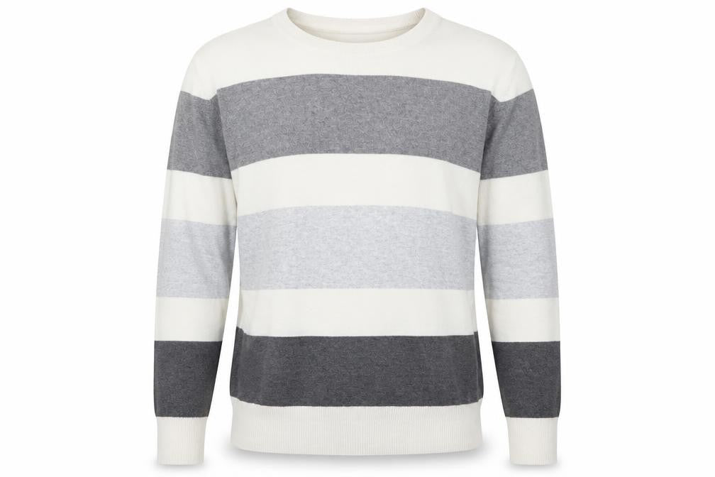 Gap Mens White Striped  Pullover Jumper Size L