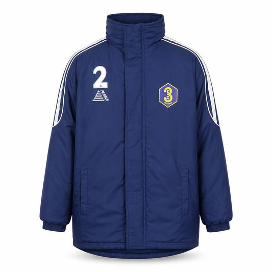 Front view of Pendle men’s blue jacket coat, size S