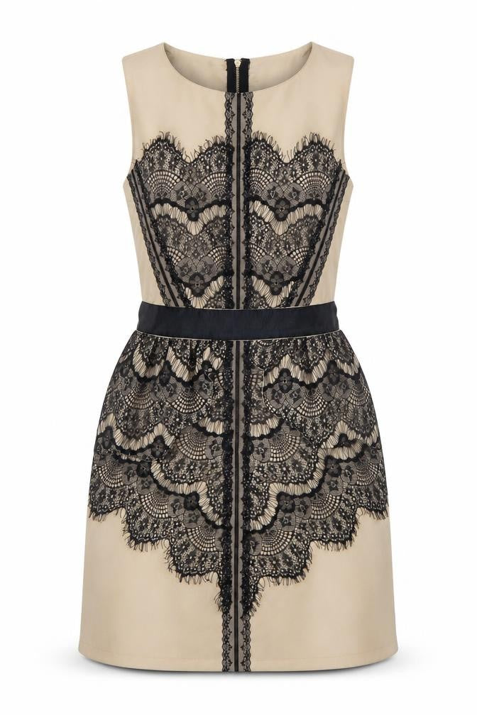 BE BEAU Womens Ivory Floral  A-Line  Size 6