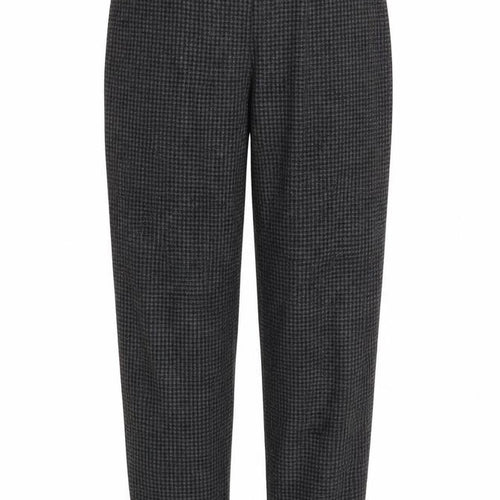 M&S Womens Black Argyle/Diamond  Trousers  Size 14 L29 in