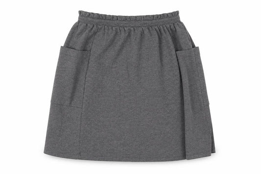 Front view of George girls’ grey flare skirt, size 11-12, years