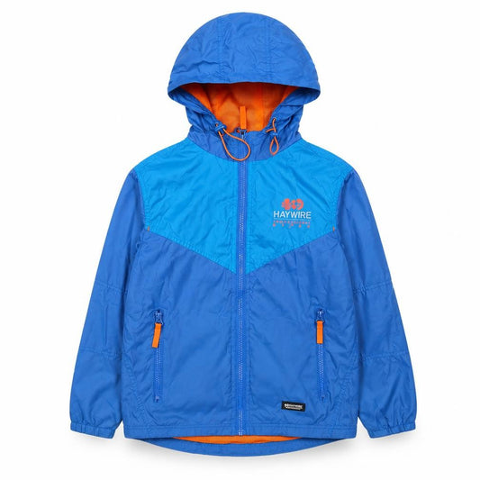 Front view of Haywire boys’ blue basic jacket coat, size M