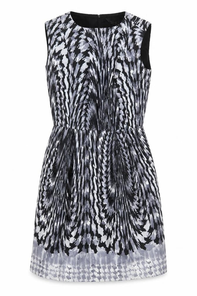 Dorothy Perkins Womens Black Argyle/Diamond  A-Line  Size 12