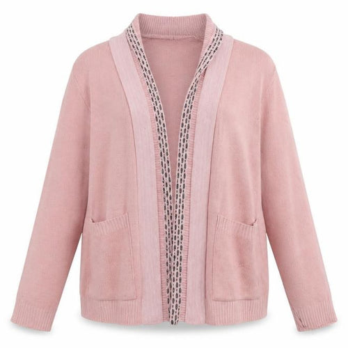 Just Elegance Womens Pink  Knit Cardigan Jumper Size M
