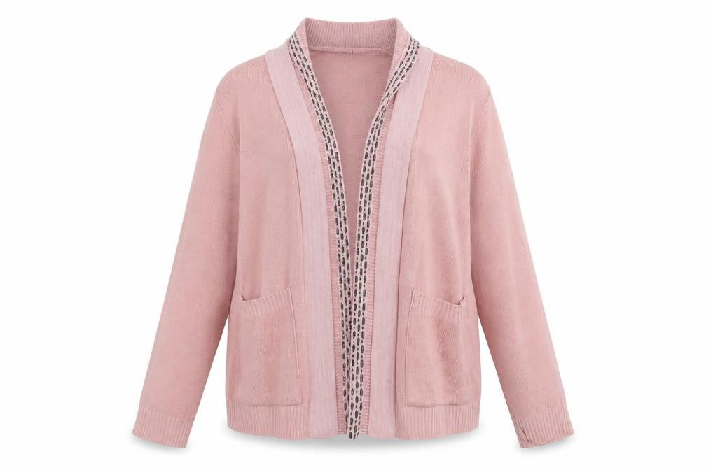 Just Elegance Womens Pink  Knit Cardigan Jumper Size M