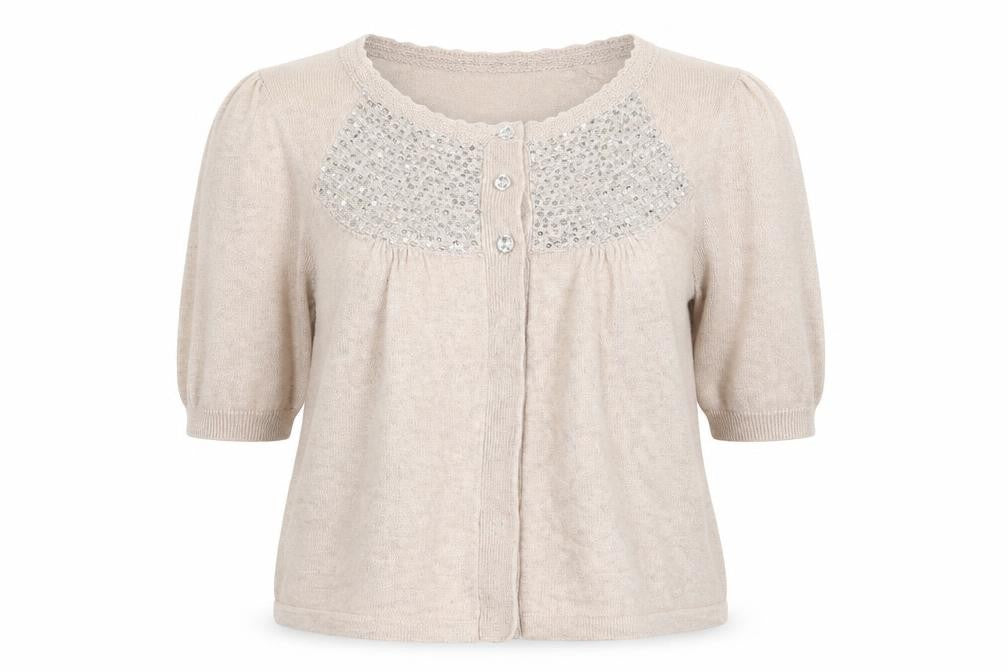 Ruler Island Womens Beige  Knit Cardigan Jumper Size 10