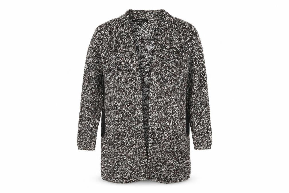 Front view of Next women’s black knit cardigan jumper, size S