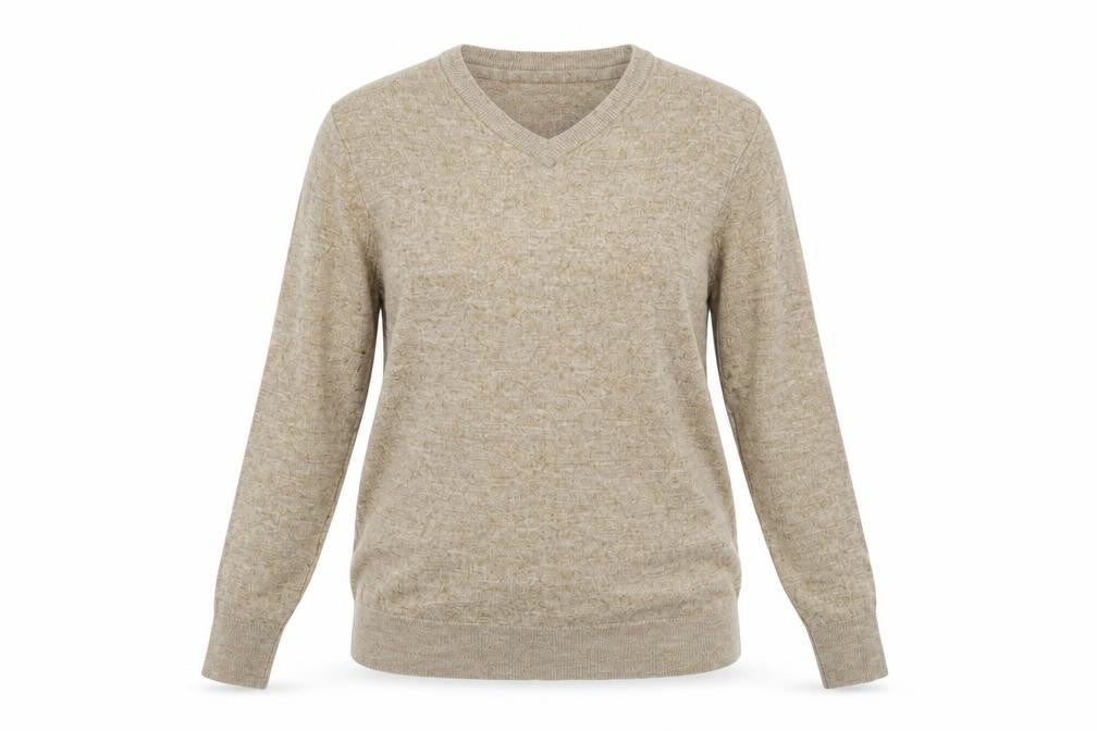 Front view of Saville Row women’s brown jumper, size M