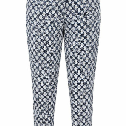 Warehouse Womens Black Geometric  Capri Trousers Size 6 L27 in