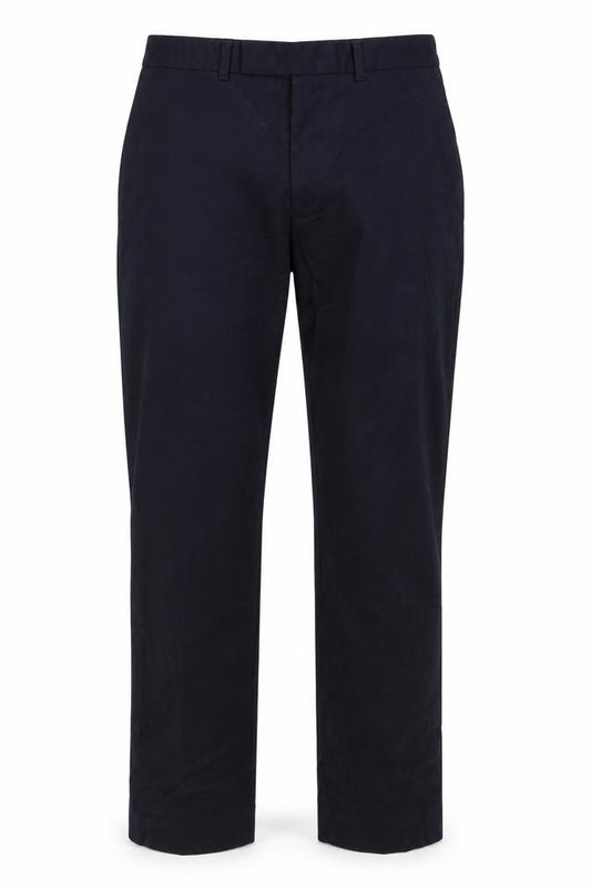 Front view of Autograph men’s blue trousers, size 32, in, 29-inch leg