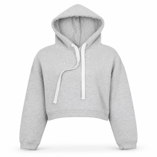 Bikbok Womens Grey   Pullover Hoodie Size M  - cropped hoodie