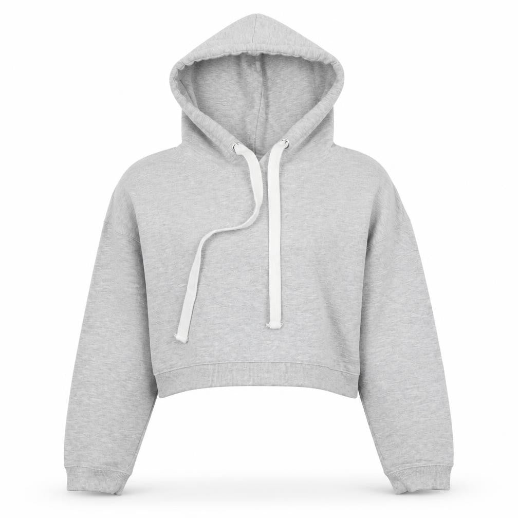 Bikbok Womens Grey   Pullover Hoodie Size M  - cropped hoodie