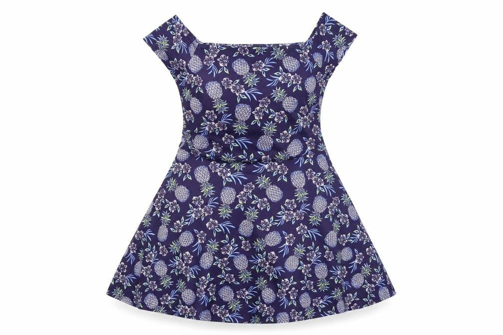 Front view of New Look women’s blue fit & flare, size UK 8