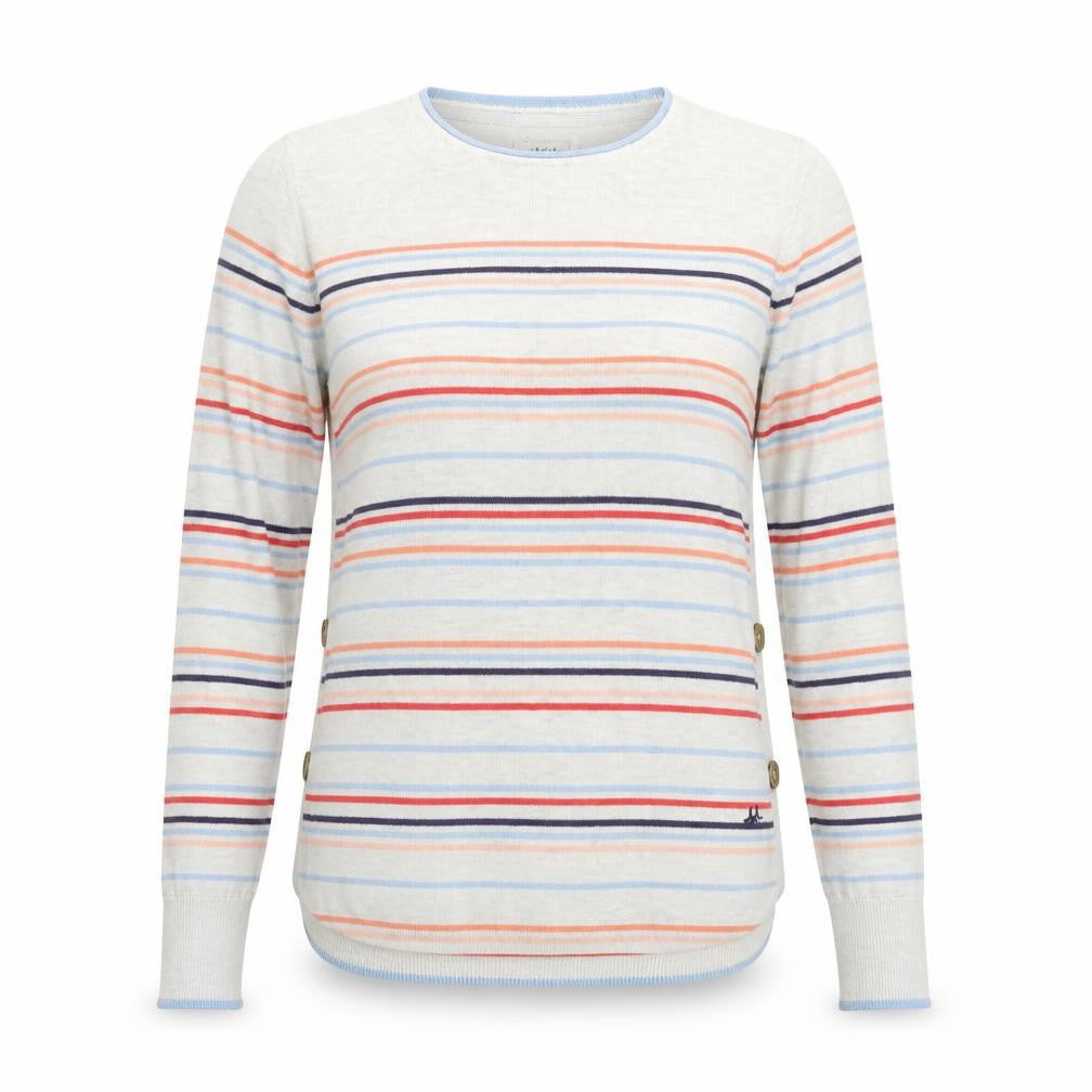 Faithful & True Womens Grey Striped  Pullover Jumper Size 12