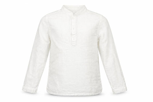 Front view of Next girls’ white basic button-up, size 5, years