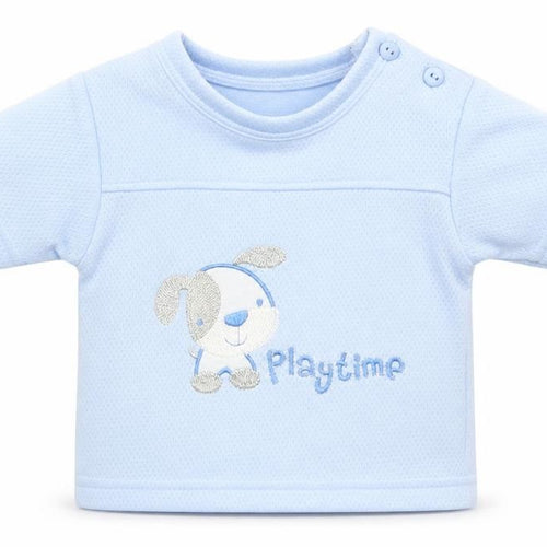 Bumble Bean Boys Blue   Basic T-Shirt Size 3-6 Months  - Puppy Playtime