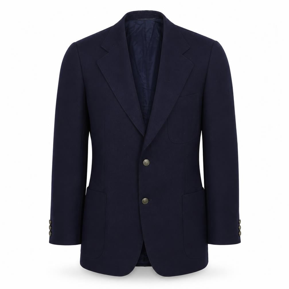 Front view of Preworn men’s blue jacket suit jacket