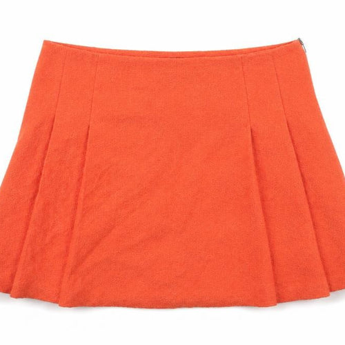 Topshop Womens Orange   A-Line Skirt Size 10