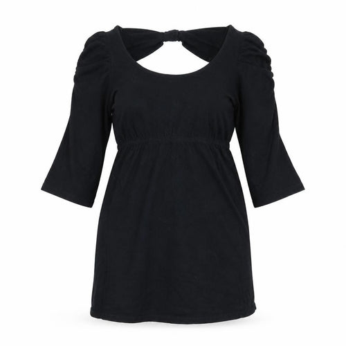 Dorothy Perkins Womens Black  Jersey Basic T-Shirt Size 6  - Cut out back