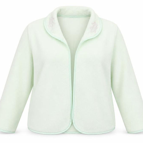 Marks and Spencer Womens Green Floral Fleece Jacket  Size 18