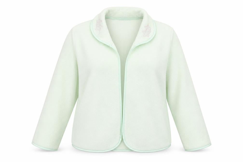 Marks and Spencer Womens Green Floral Fleece Jacket  Size 18