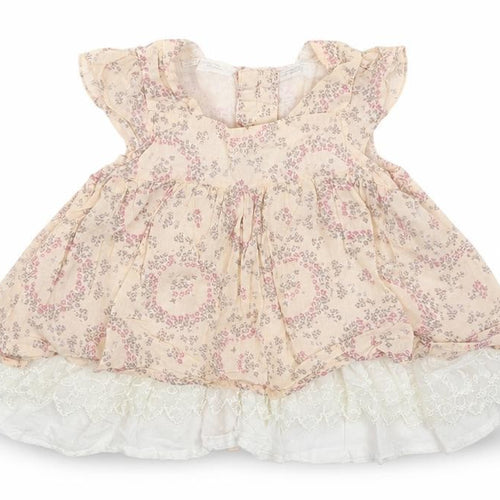 Rockabye-Baby Girls Beige Floral  Shirt Dress  Size 3-6 Months