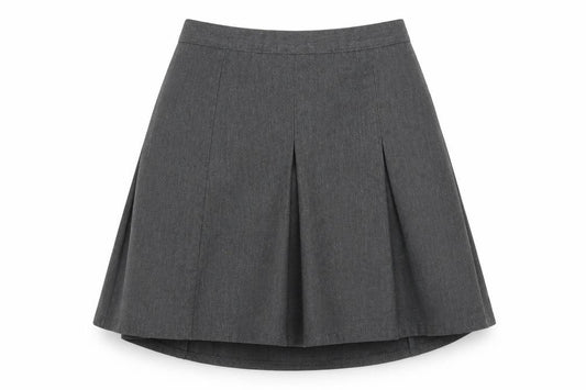 Front view of Matalan girls’ grey pleated skirt, size 10, years