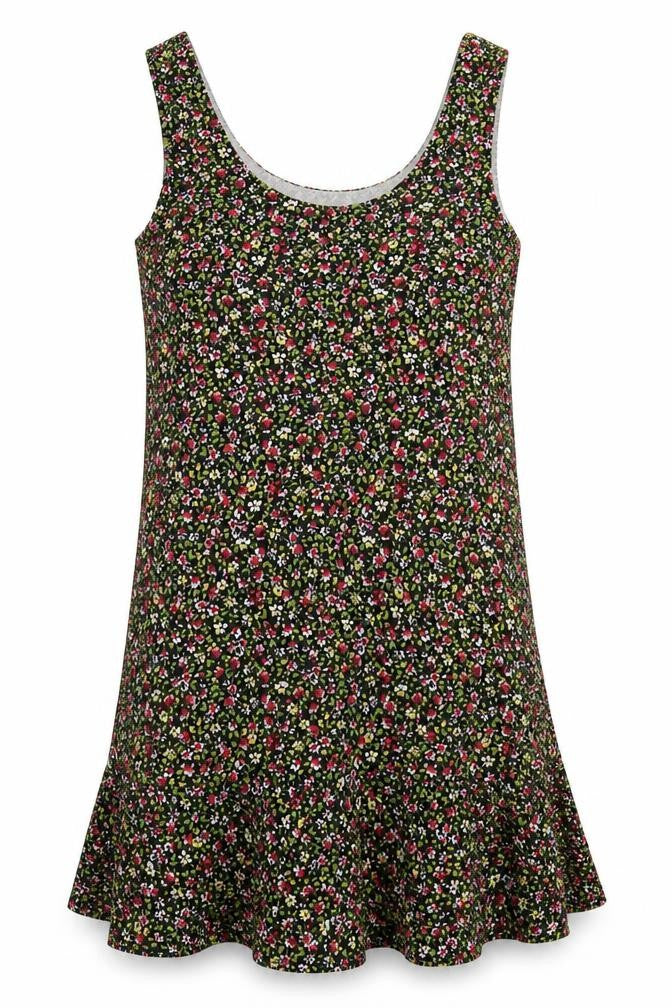 Mango Womens Black Floral  Tank Dress  Size S