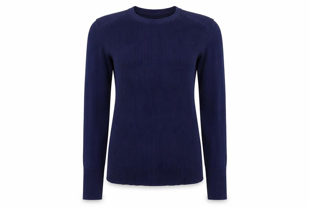 Front view of Laura Knit women’s blue knit jumper, size M