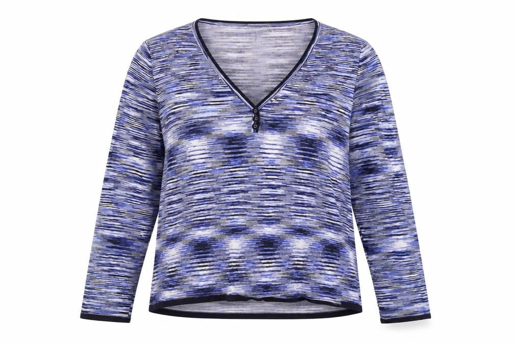 Country Casuals Womens Blue Striped Knit Pullover Jumper Size XL