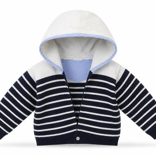 Fashion division Boys Blue Striped Knit Pullover Jumper Size 3-6 Months