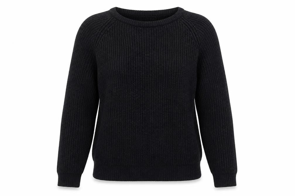Asdale Womens Black  Knit Pullover Jumper Size 14