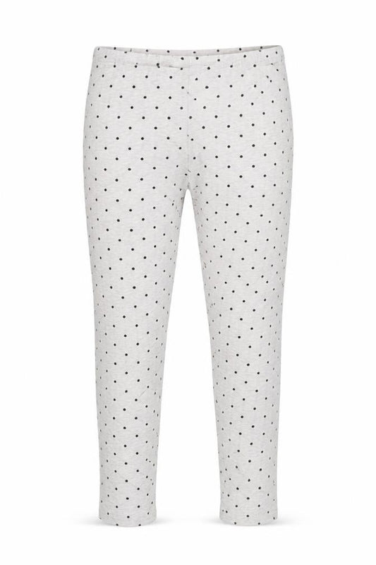 Front view of Primark girls’ white polka dot pyjama pants, size 13-14, years